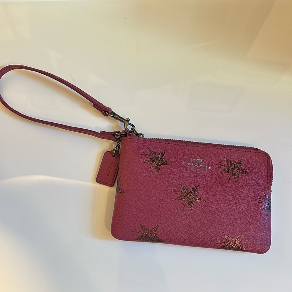 Coach wristlet red stars